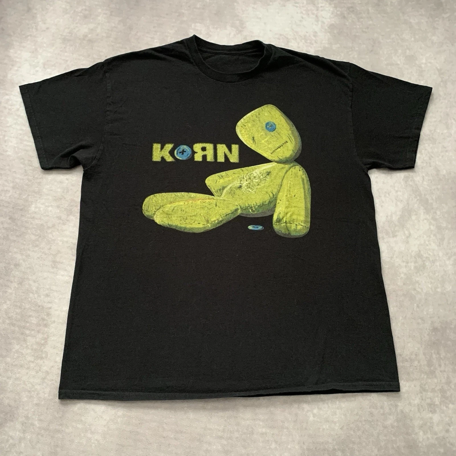 

Vintage Style Korn Issues Tee Shirt Black Nu Metal Band Rock 2000s AmericanT-shirt Men Street Short-sleeved Women Cotton Top