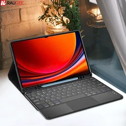 For Samsung Galaxy Tab S9 FE Plus Keyboard Cover Case for Tab A9 Plus S9 Ultra S7 FE S8 Plus S6 Lite A8 Magnetic Keyboard Case