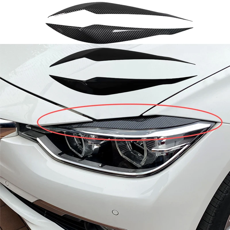 

Авто фары, лампы, брови, наклейки на отделку для BMW 3 серии F30 F31 318i 320i 2012-2018, крышки автомобильных век, новый карбон ABS