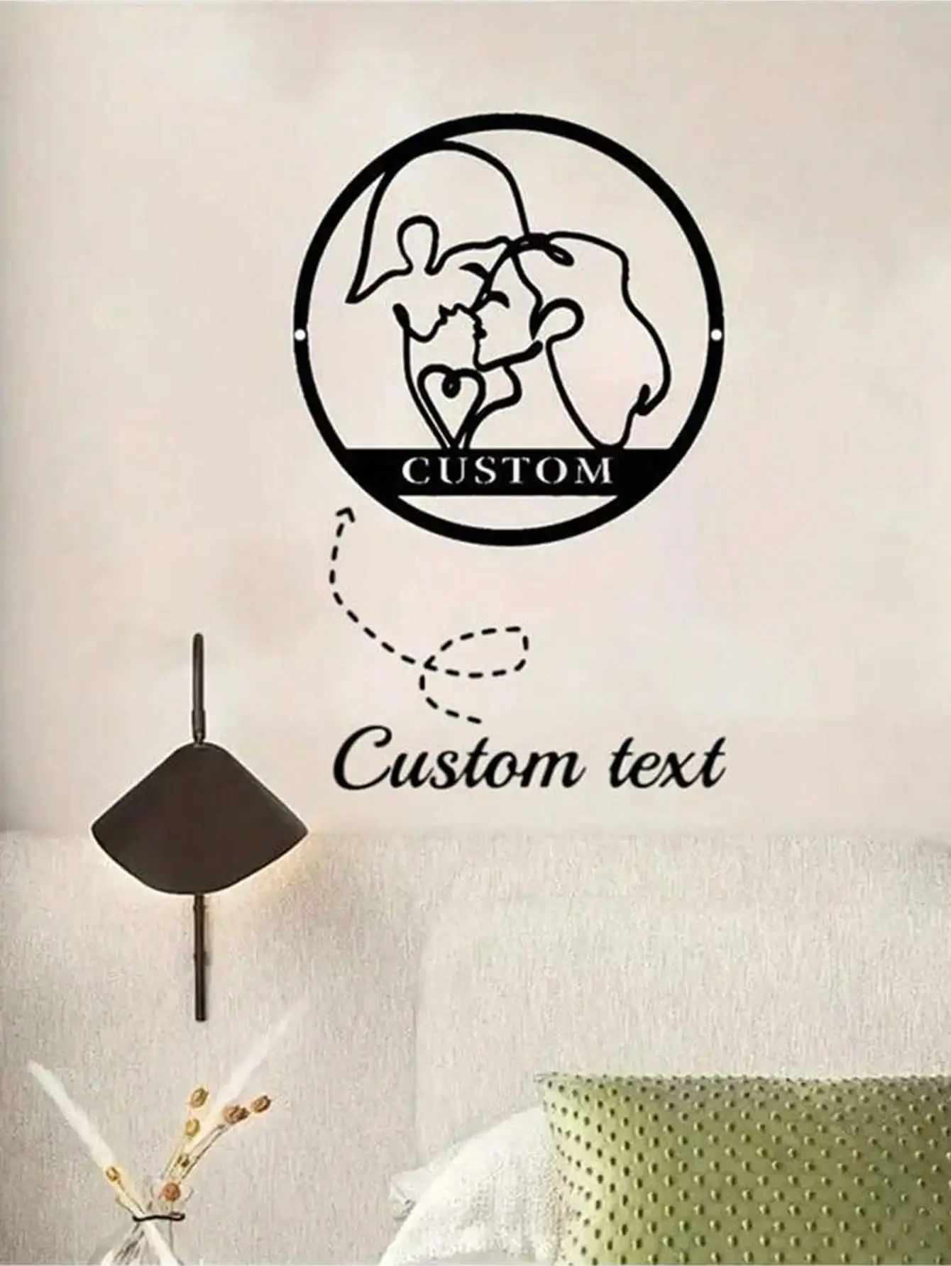 

Personalized Metal Dancing Couple Wall Art Custom Name Home Decor Outdoor Gift