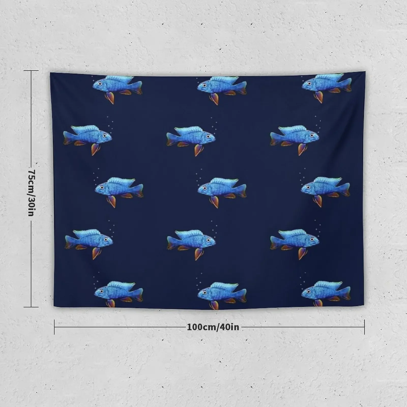 African Cichlid Fish Tapestry Decor For Bedroom Outdoor Decor Tapestry