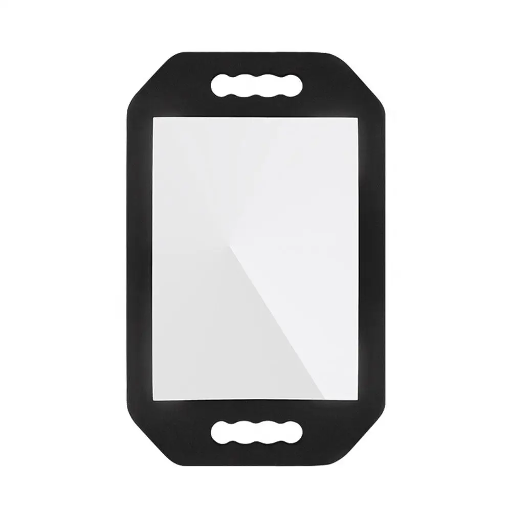 Specchio per parrucchieri tenuto in mano con manico rotondo quadrato specchio di bellezza in schiuma taglio di capelli da parrucchiere con barbiere intorno Anti-caduta Bla R6M5