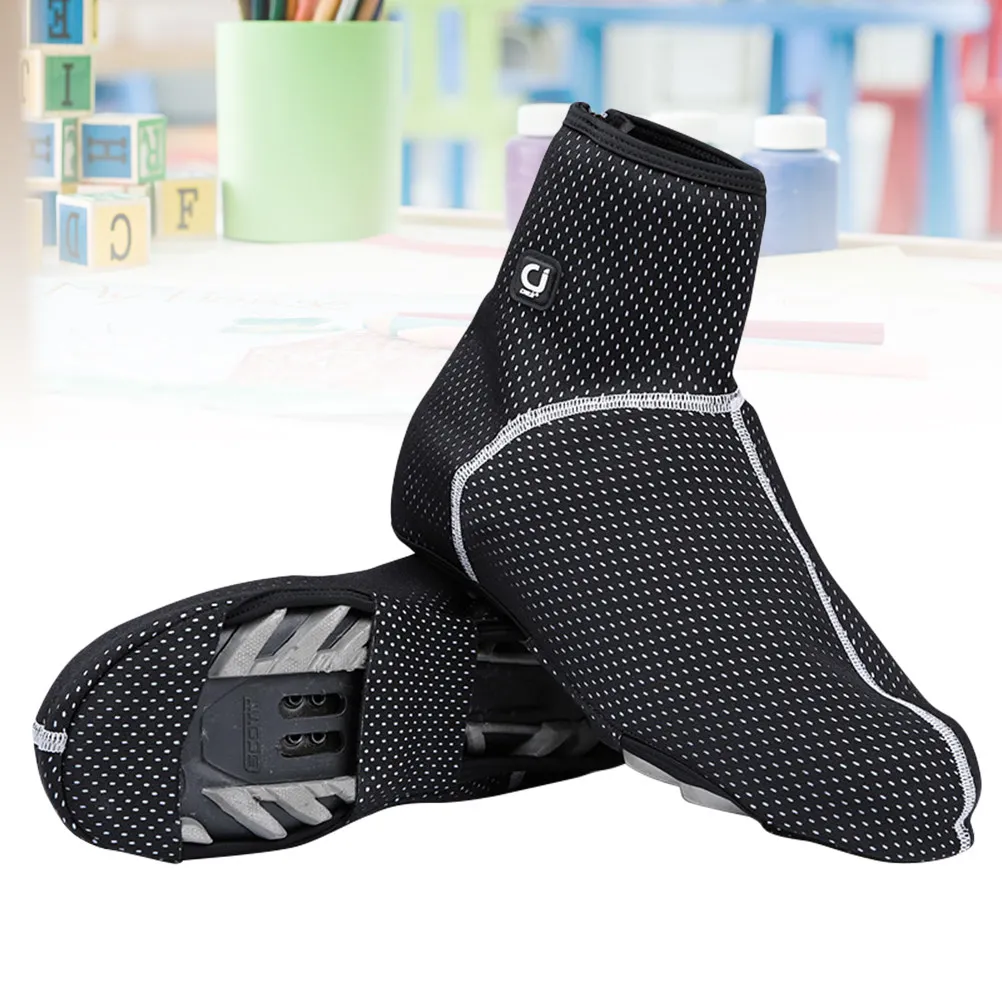 

1 пара дышащих велосипедных бахил на молнии для обуви с креплением на застежках, противоскользящие, комфортные, ветрозащитные, снижающие сопротивление ветру чехлы для обуви