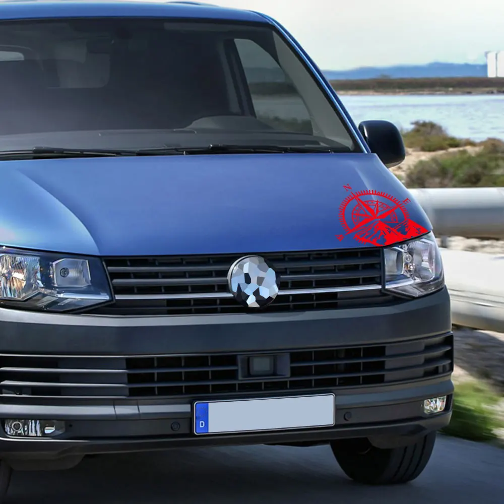 ملصقات السيارات شاحنة التخييم البوصلة الرسومات الجسم ديكور الفينيل فيلم الشارات ل Volkswagen VW Transporter T4 T5 T6 اكسسوارات