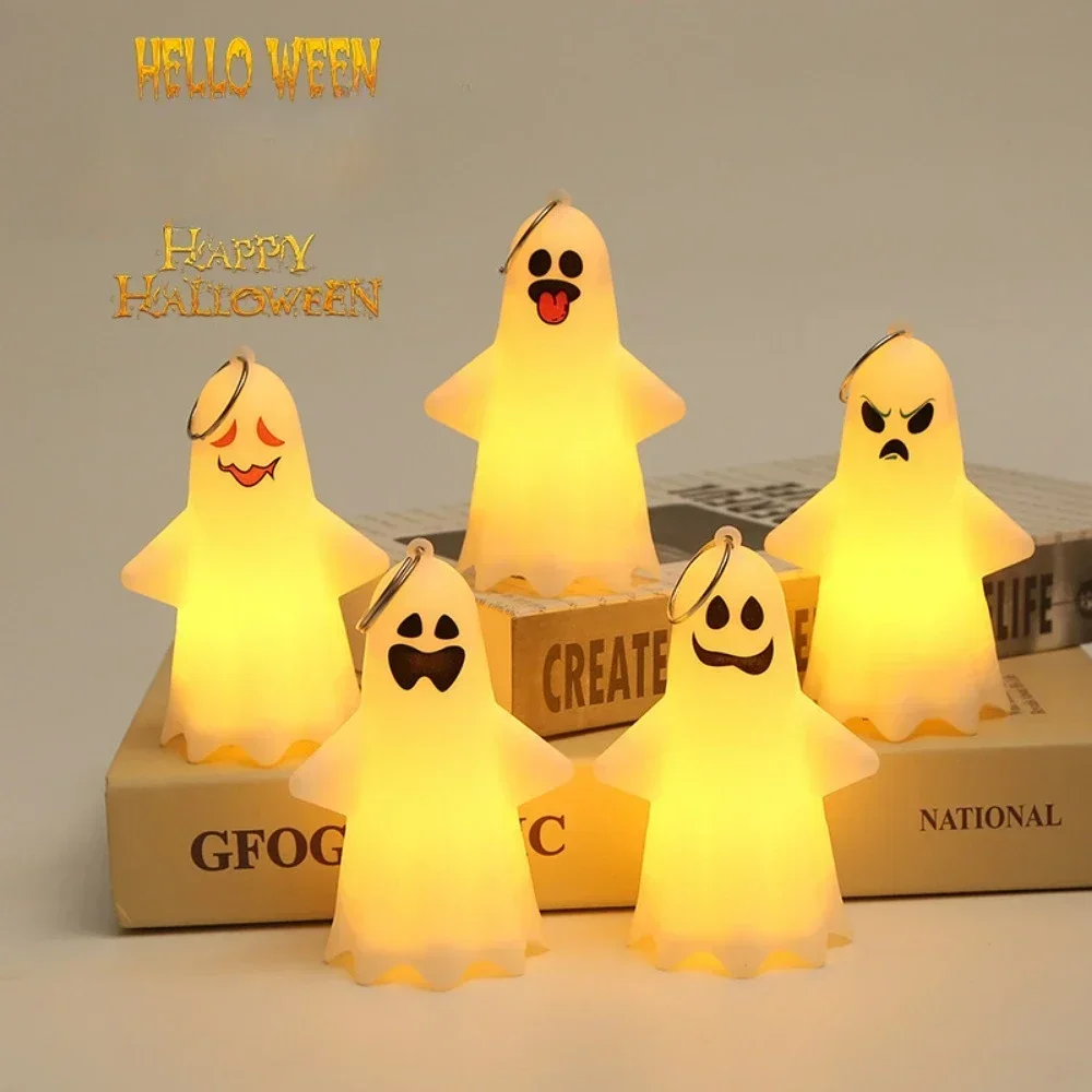 Hot LED Devil Lamp Tree Hanging Halloween Ghost Pendant Lantern Atmosphere Decoration Trick or Treat Kids Gift Halloween Party