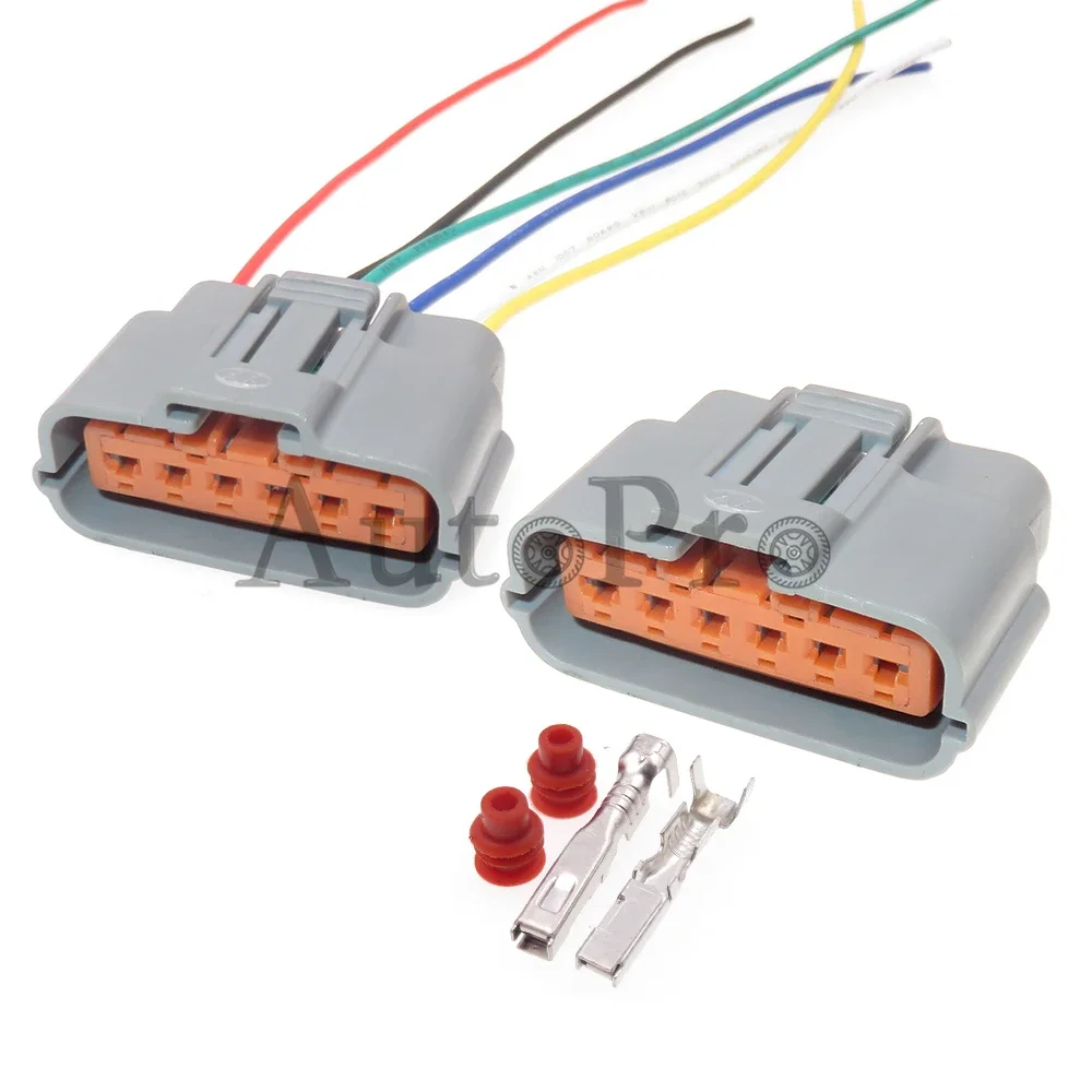 

1 Set 6 Hole 6195-0035 AC Assembly Car Electrical Ignition Connector Cable Socket With Terminal Auto Accelerator Plug For Nissan