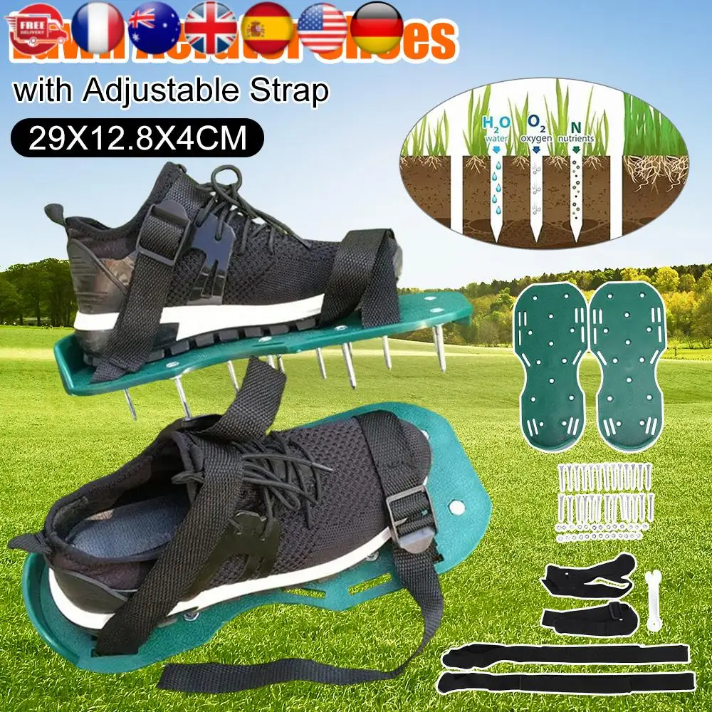 

Противоскользящие сандалии с аэратором для газона, сандалии с шипами и регулируемым ремешком, сандалии аэратора для газона для аэрации почвы, обслуживание в саду