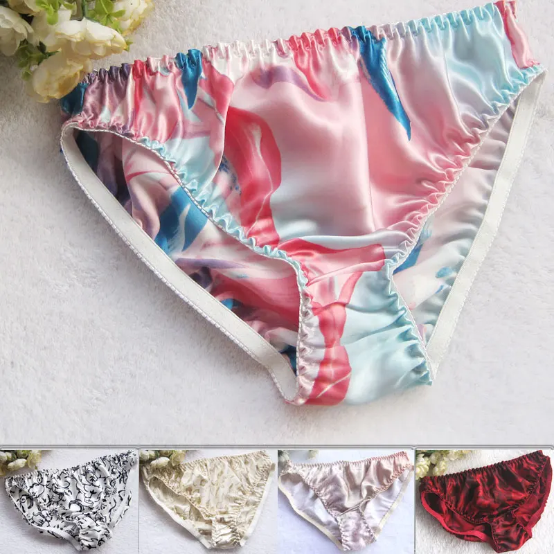 Lingerie Mid Rise 100% Natural Silk Briefs Mulberry Silk Panties Women\'s Underwear