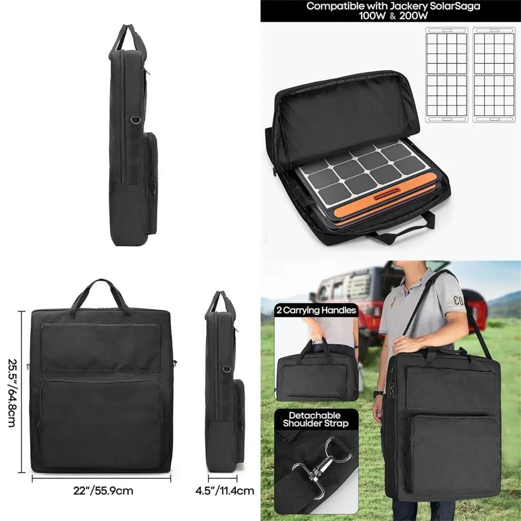 

Y1UD Multifunctional Solars Panel Storage Bag Accessory for Adventurers and