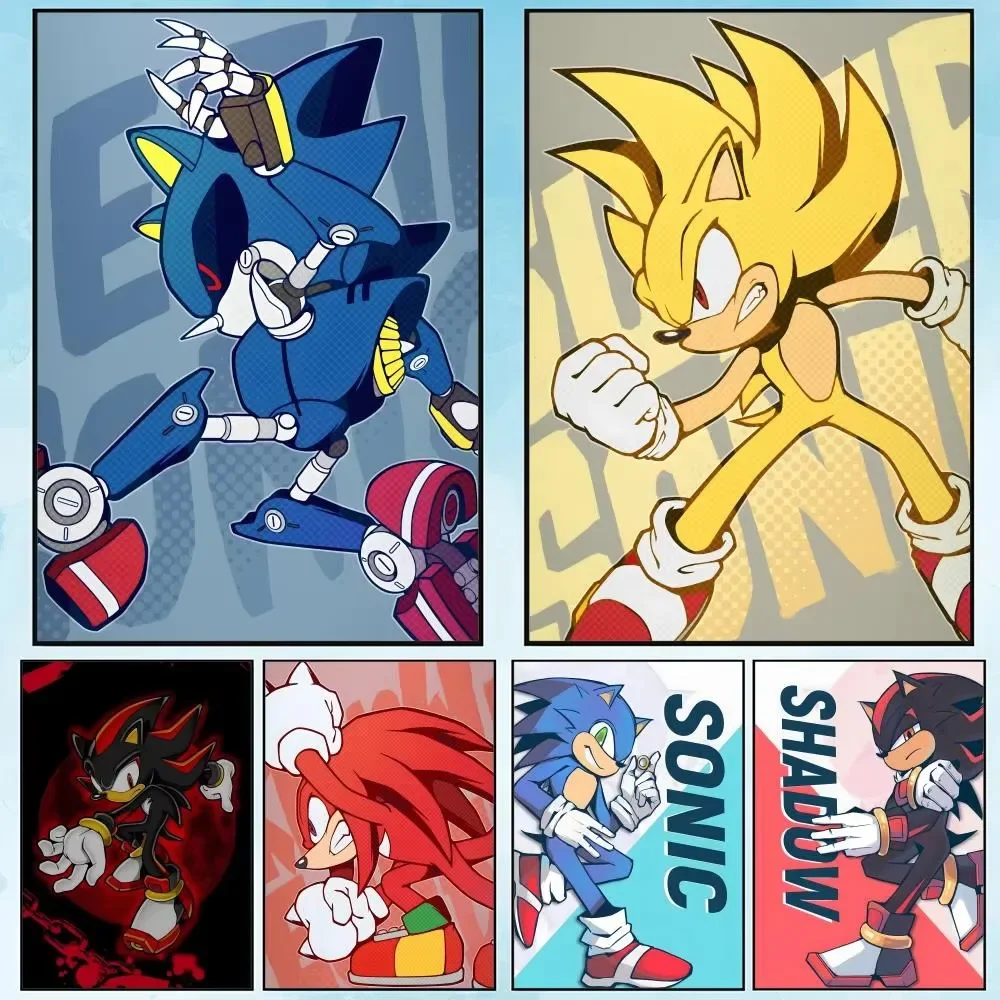 Anime S-Sonic Charaktere DIY Diamant-Malerei Mosaik Handgemachte Kunst Exquisites Kreatives Geschenk Heimdekoration