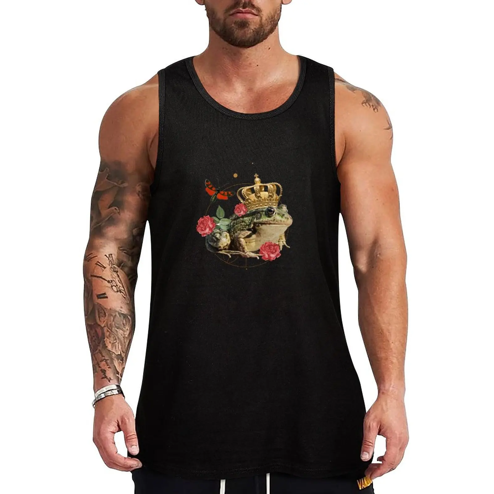 

Frog with a crown Tank Top Moisture Wicking Tank Top Workout Gym Athletic Shirt