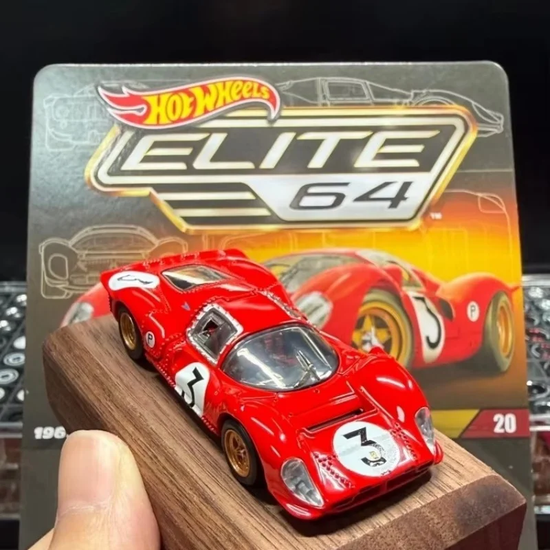 

New Hot Wheels 1/64 Elite 64 1967 Ferrari 330 P4 Ferrari Alloy Car Model In Stock Red Version Diecast Car Model Collectible Toys