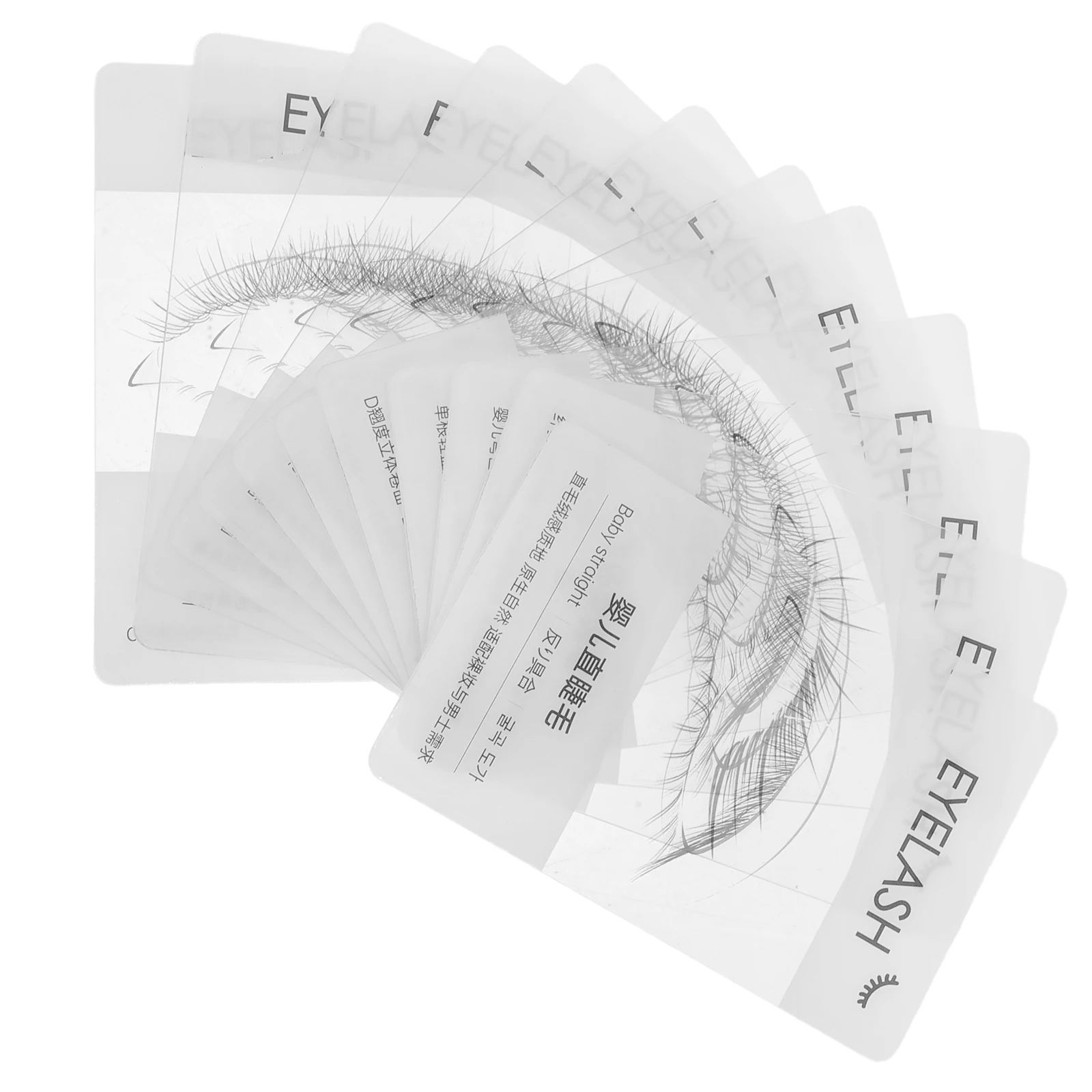 Tarjeta de prueba de pestañas postizas, herramienta de exposición portátil para uso en salón, estilo preciso, extensión de pestañas, 12 Uds.