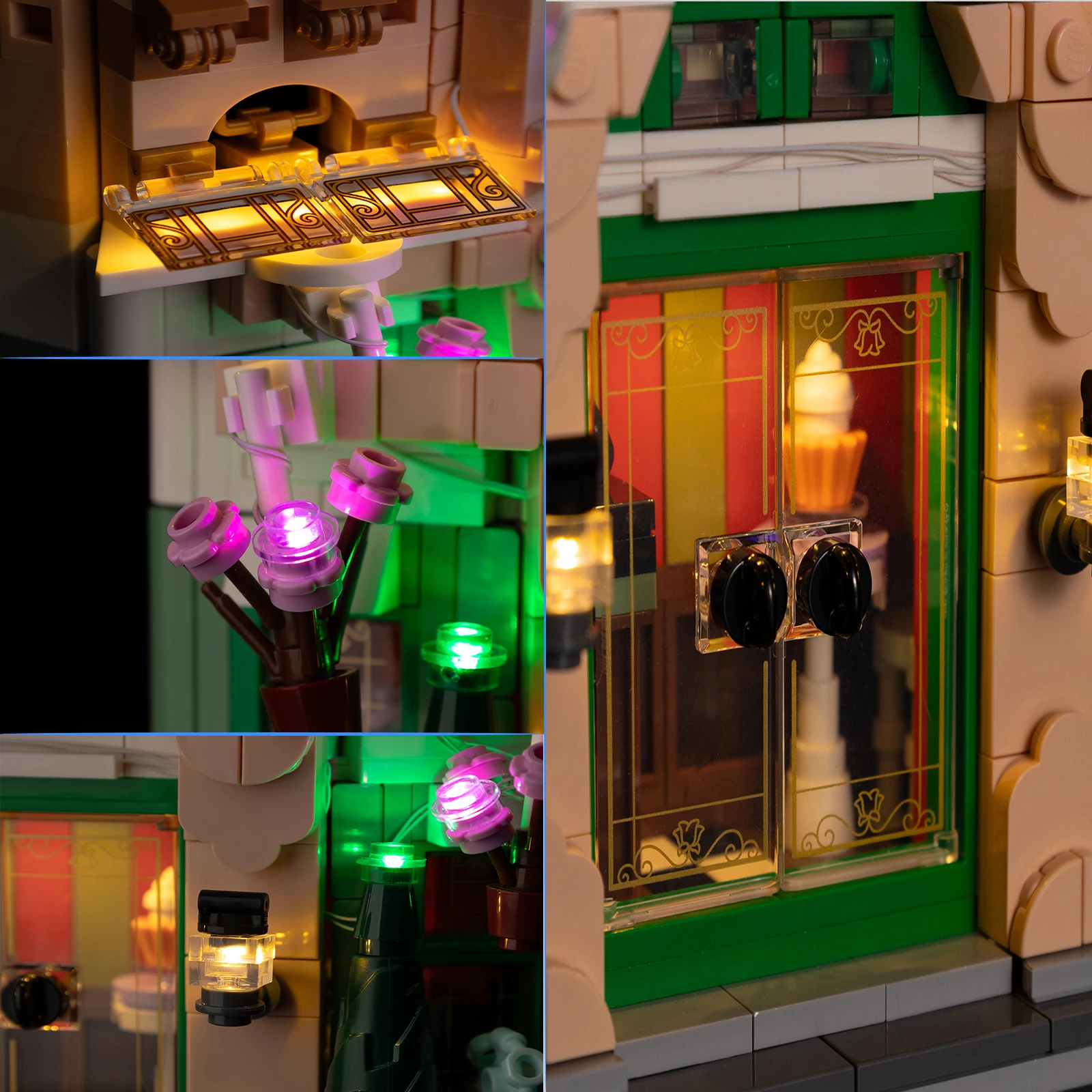 LED Light Kit For LEGO French Cafe Icons 10362 Building Blocks