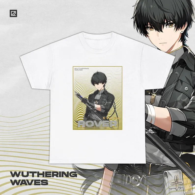 Wuthering Waves Rover Male Shirt Gacha Game Merch Fan Shirt Unisex Cotton