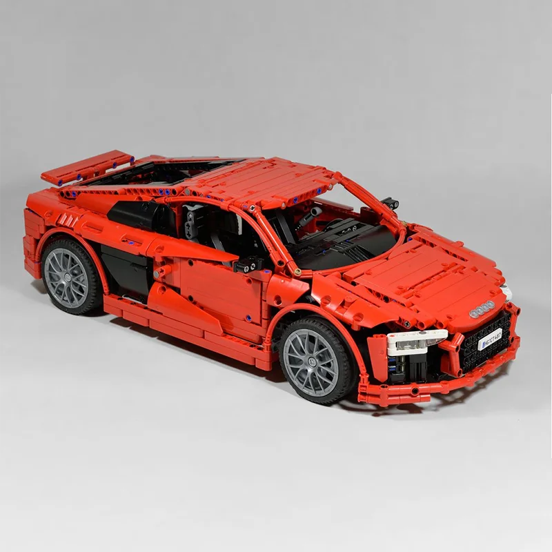1839PCS Moc Building Blocks AudisadsR8 V10,เหมาะสําหรับเด็กและนักสะสม,สไตล์โมเดิร์นต้องมีสําหรับคอลเลกชัน