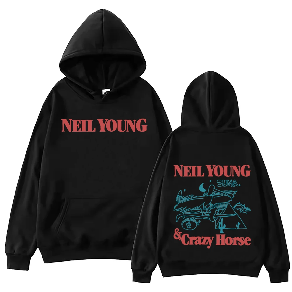 

Neil Young World Tour 2024 Hoodie Harajuku Hip Hop Pullover Tops Fans Gift