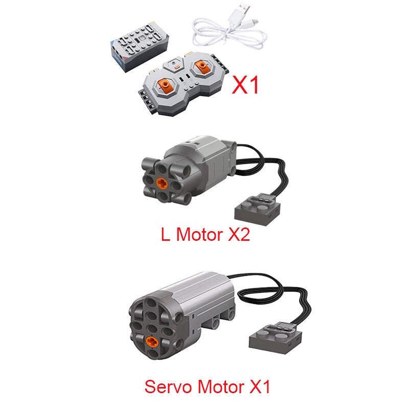 Technical Motor Function Lithium Battery Pack Brick Box Bricks Block Power L Servo Compatible For Taigaole Tgl T5023 Car Blocks