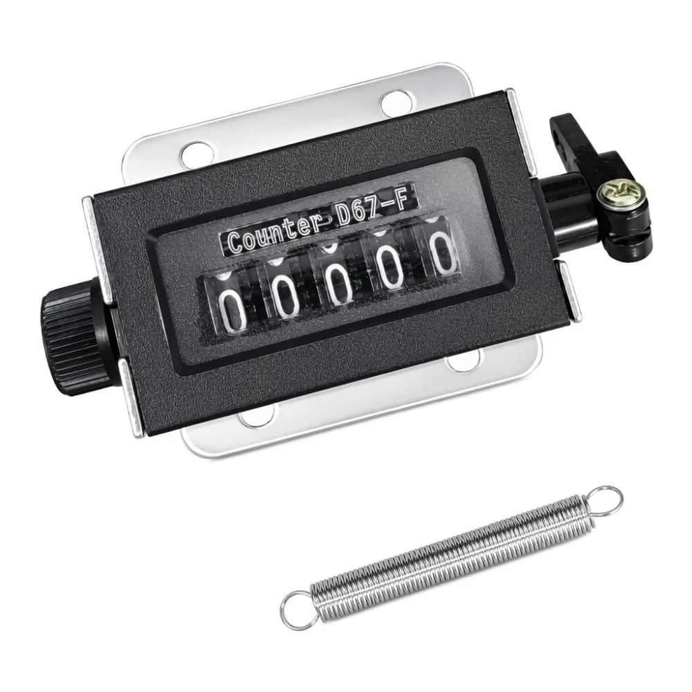 5 Digit Mechanical Counter 0-99999 Range Manual Pull Pull Stroke Clicker Spring Loaded Manual Tally Counter For Bale Counting