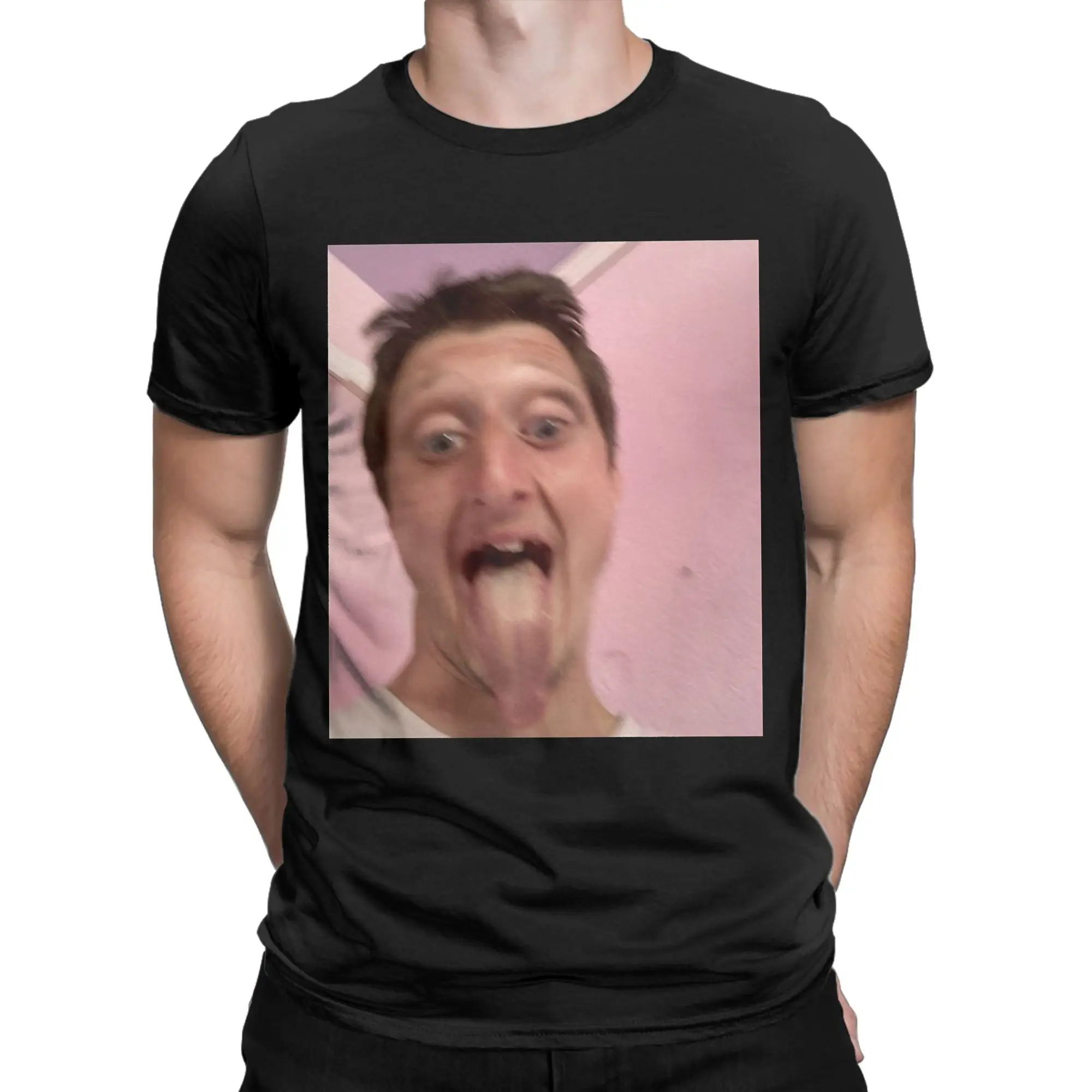 Men Women T Shirt Daniel Larson Selfie Pink  T Shirts Fashion  Summer Tee Shirt Vintage Pattern 100 Cotton Tops Plus Size