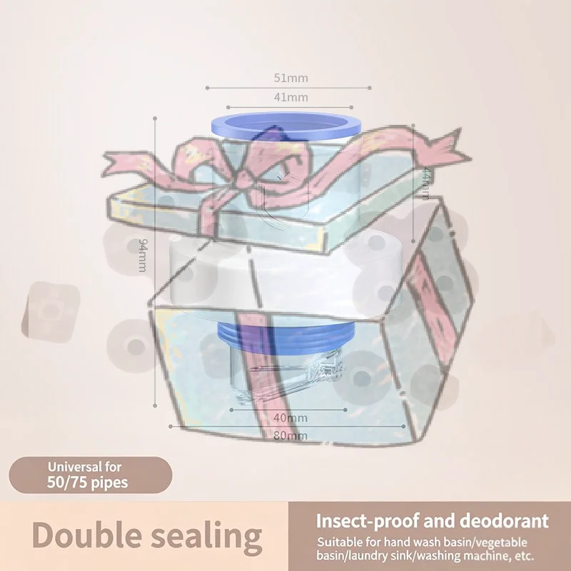 

【CCA】Sealing Ring Cap For Kitchen Sink Drain Pipe To Prevent Backflow And Unwanted Scents Compatible
