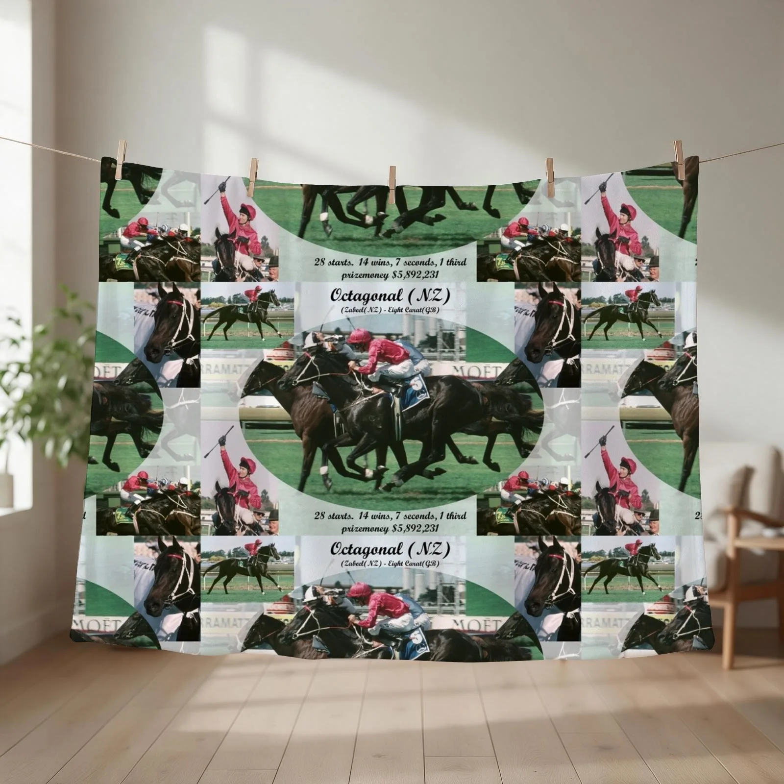 Octagonal career tribute Throw Blanket Custom Giant Sofa Multi-Purpose Flannel Blankets