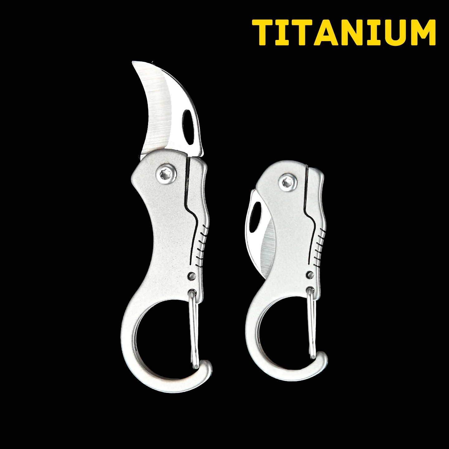 7Cr Stahl-Titan-Legierung Mini-Messer Scharfes Messer Demolition Express-Messer Schlüsselanhänger Brieföffner Unboxing Tragbares EDC-Werkzeug