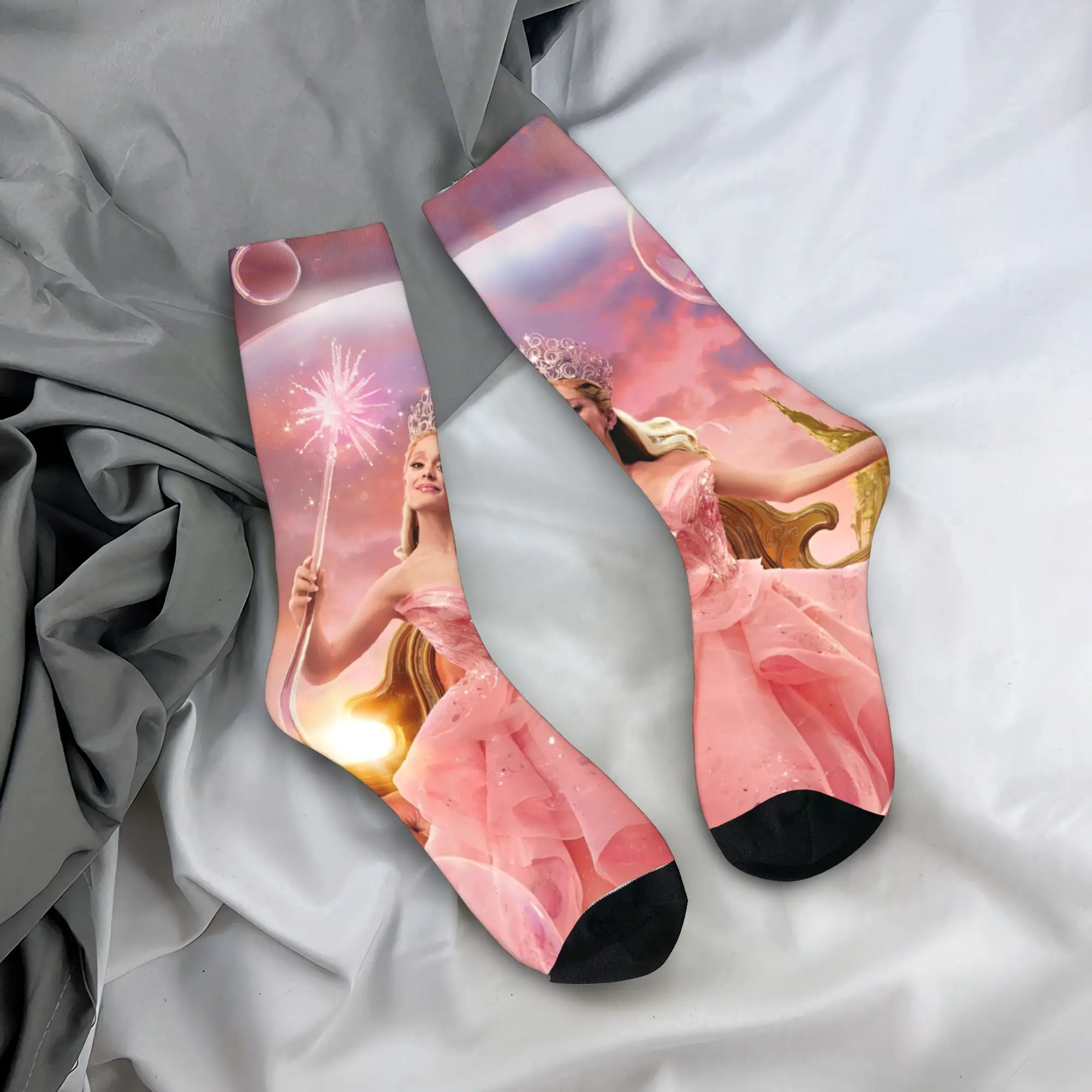 Wicked Elphaba & Glinda Tonal  Stockings Men  Socks Medium Soft Fashion Socks Autumn Climbing Anti Skid Custom Socks Gift Idea