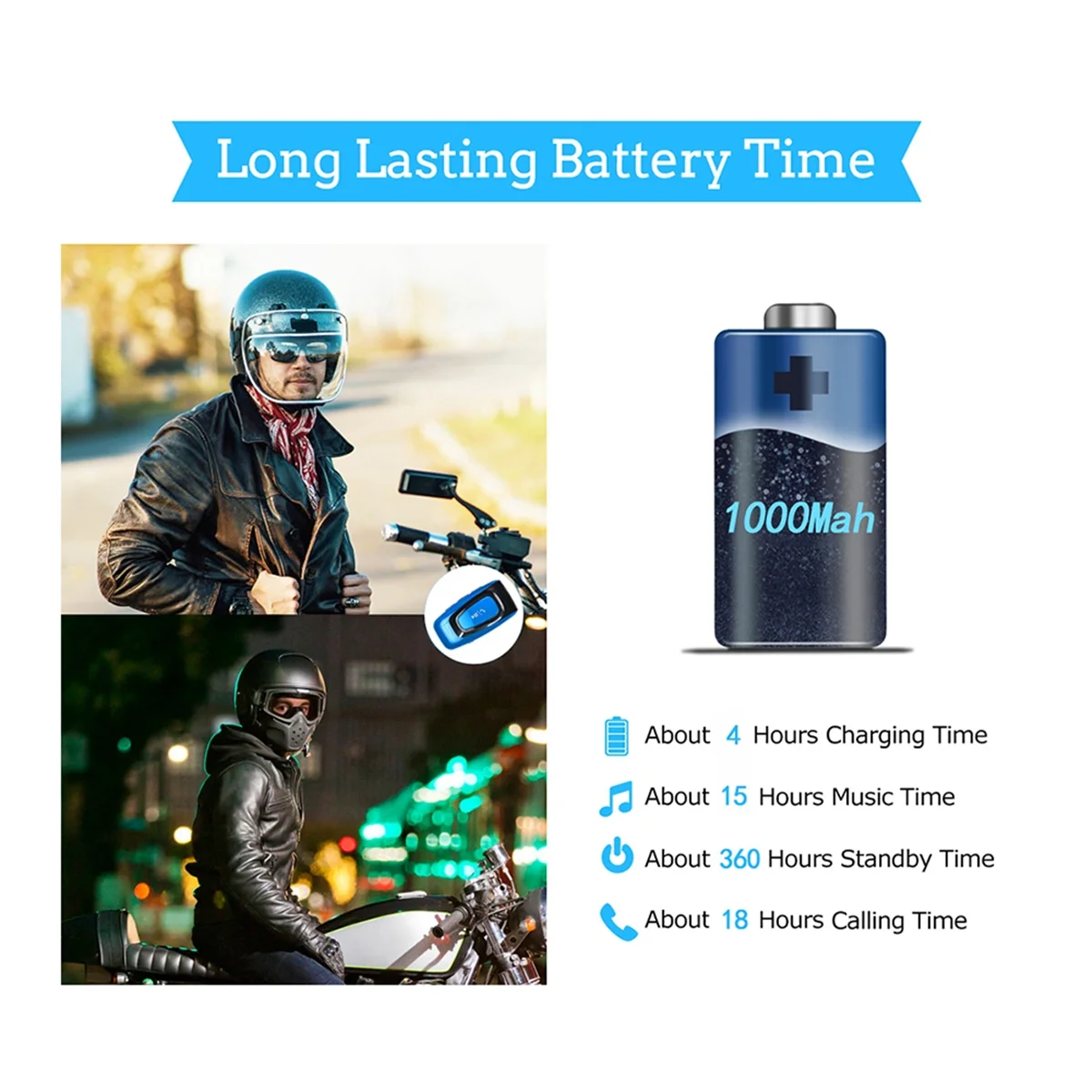 

Bluetooth 5.0 Motorcycle Helmet Headsets Headphone Wireless Moto Stereo Interphone Handsfree with Reduction Microphone