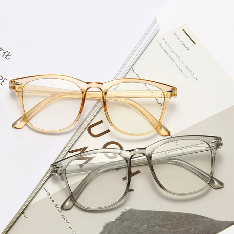 Transparent Computer Glasses Frame Women Men Anti Blue Light Round Eyewear Blocking Glasses Optical Spectacle Eyeglass