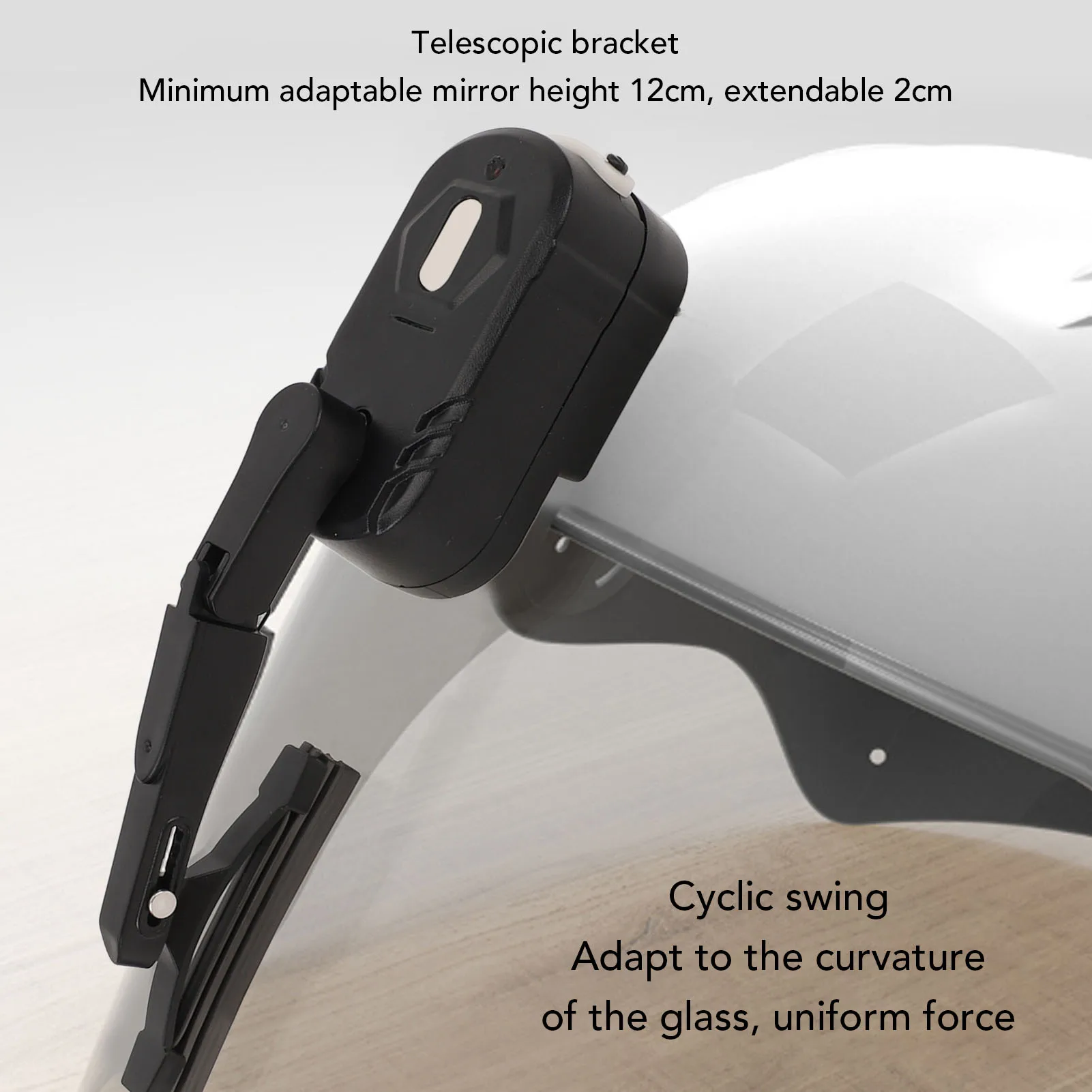 Limpador de capacete elétrico 5V 170 °   Limpador de capacete de motocicleta com alcance giratório, poderoso resistente à água para viseira de moto