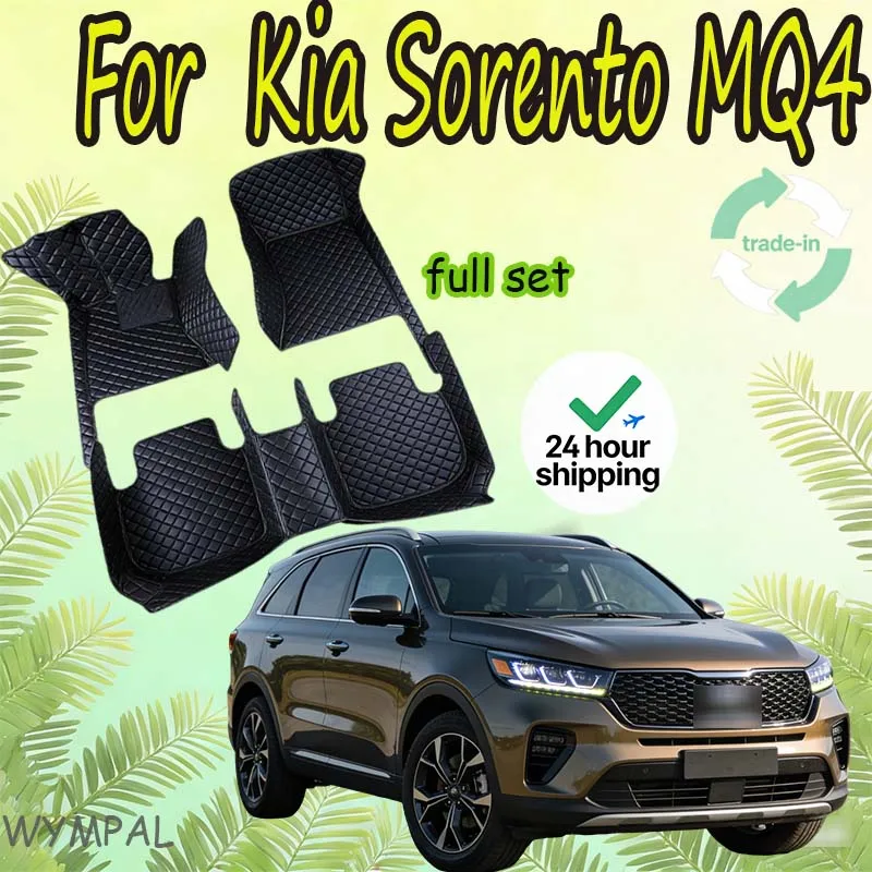 

Car Carpet Floor Mat For Kia Sorento MQ4 2021 2022 2023 Waterproof Leather Cat Floor Mats Tapetes Para Automovil Car Accessories
