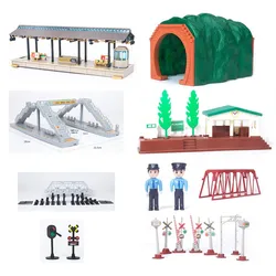 Train Toy Accessories Decorated Christmas Tree Road Signs Platform Signal Lights Extended Children's Simulation Toys Boys