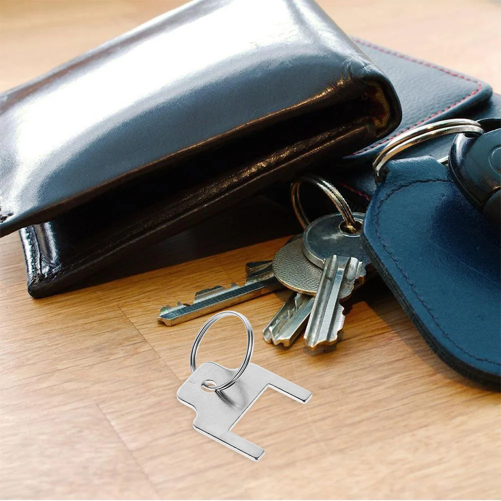 

6pcs Towel Metal Keys With Rings Restroom Facilities Compact Design For Schools Offices Hospitals Easy Carry Replacement