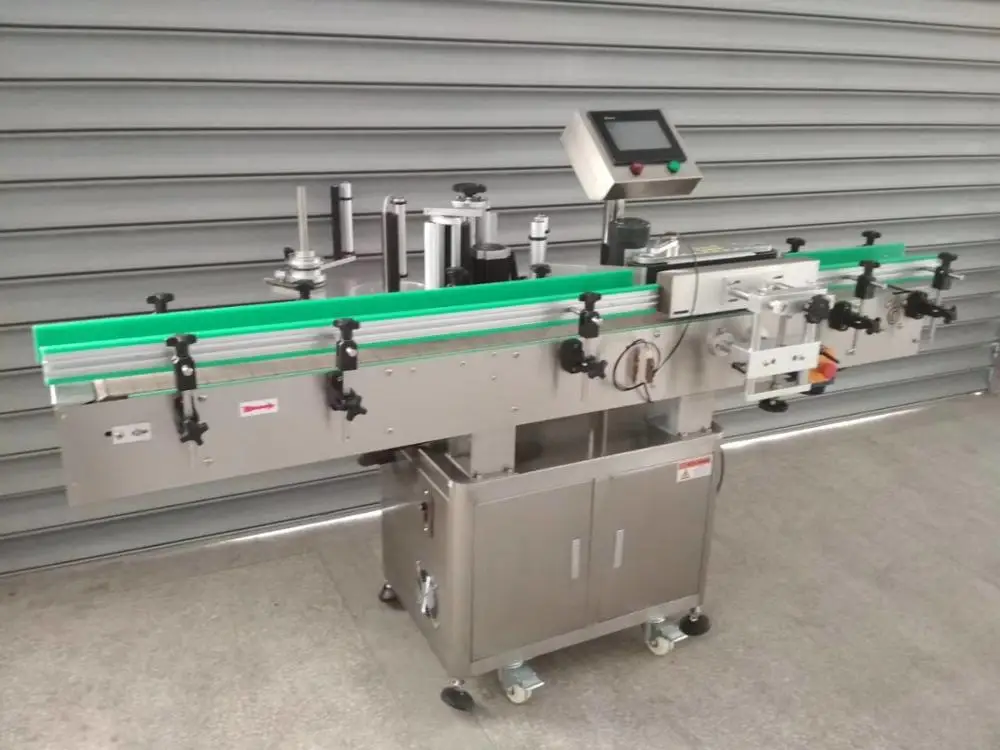 Auto Self Sticker Round PET Plastic Round Bottle Paper Labeling Machine Electric Paper Label Sticking Machinery