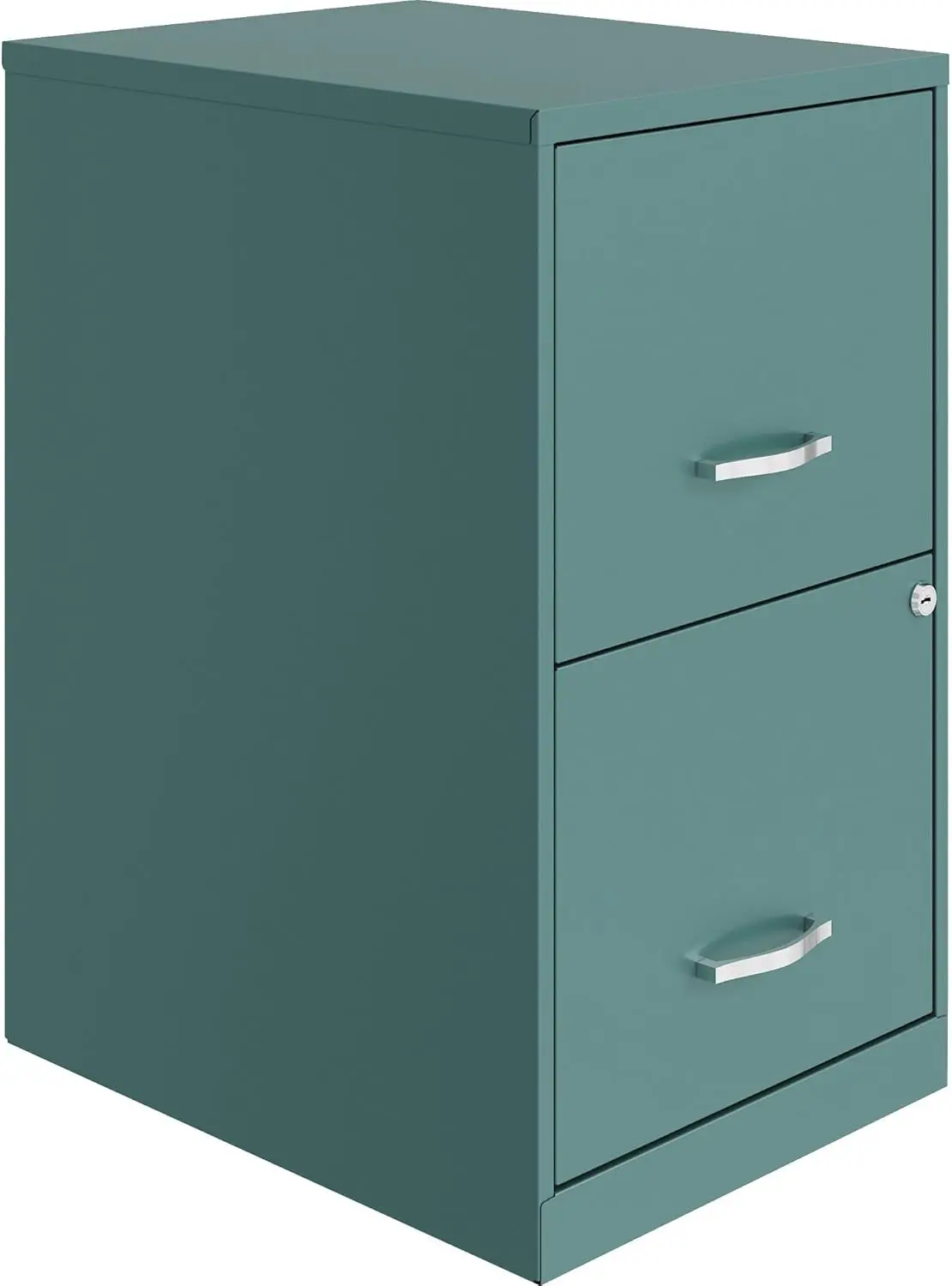 

Double drawer filing cabinet, 14.2 inches x 18 inches x 24.5 inches, blue