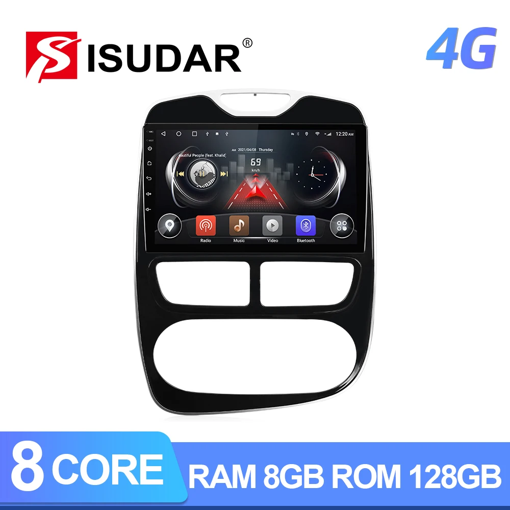 

Isudar 4G Android Auto Radio For RENAULT Clio 3 4 2013-2018 Car Multimedia GPS 8 Core RAM 8GB ROM 128G Camera DVR No 2Din