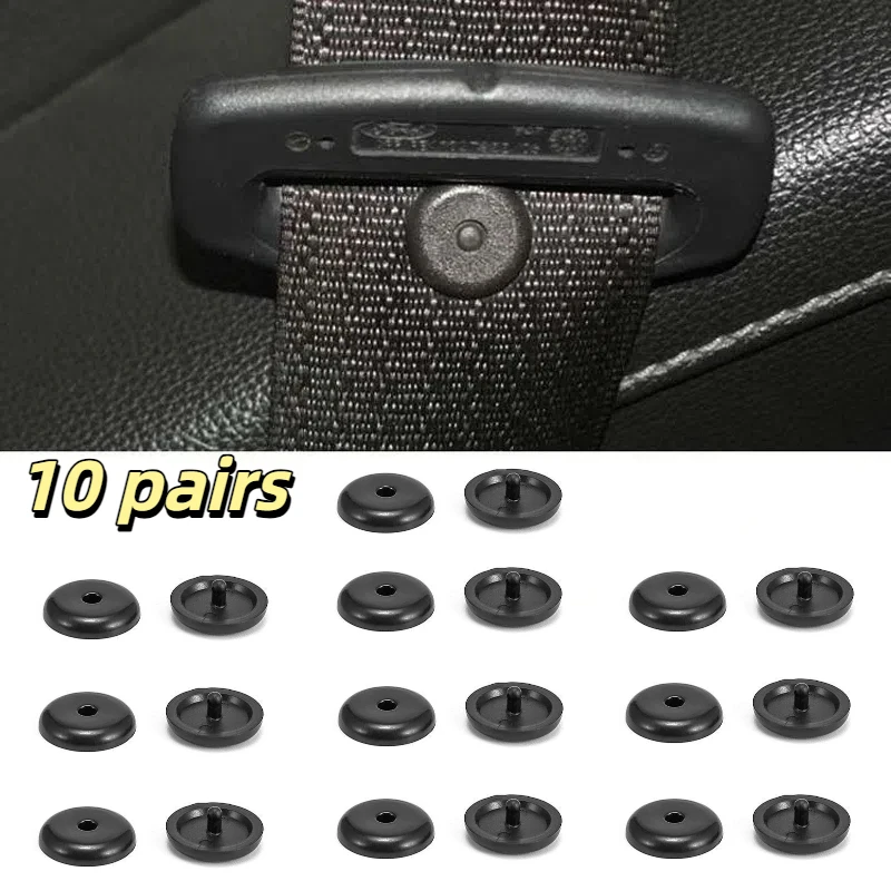 

10 pcs Car Seatbelt Buckle Auto Seat Belt Stop Button Clips Adjuster Fastener Plastic Retainer Rivet Stud Clips Wholesale