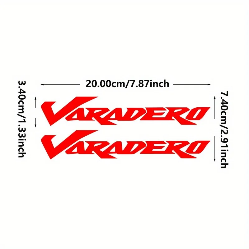 2pcs Varadero Motorcycle Vinyl Stickers, Waterproof Decals for Helmet, Windshield, Luggage, Notebook & Skateboard