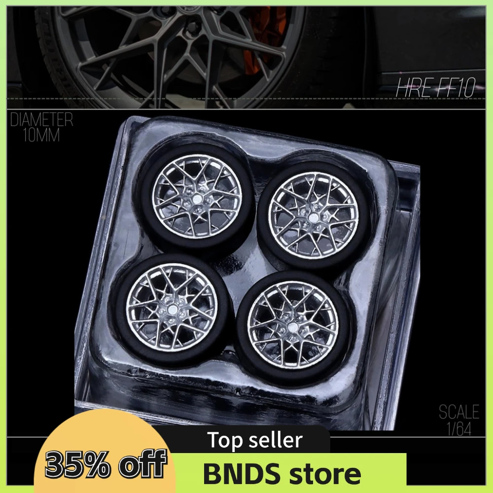 SpeedCG 1/64 Model Car Wheels HRE FF10 Refitting Parts Diameter 10mm For Racing Vehicle Toys Luxury Parts Hotwheels Tomica