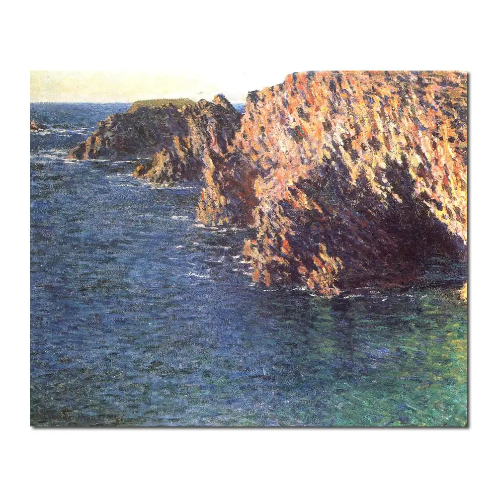 

The Grotto of Port-Domois by Claude Monet Oil paintings reproduction Landscapes art hand-painted home decor