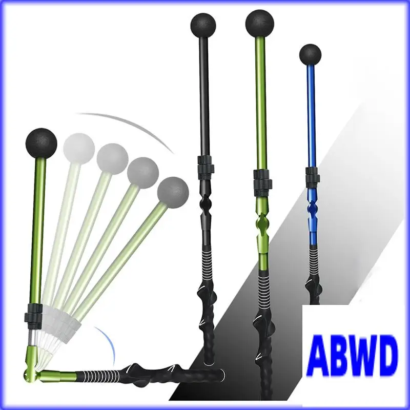 WD-Golf Swing Trainer Exerciser Aid قابل للتعديل لتدريب الجولف لتحسين المفصلي الساعد دوران الكتف #3