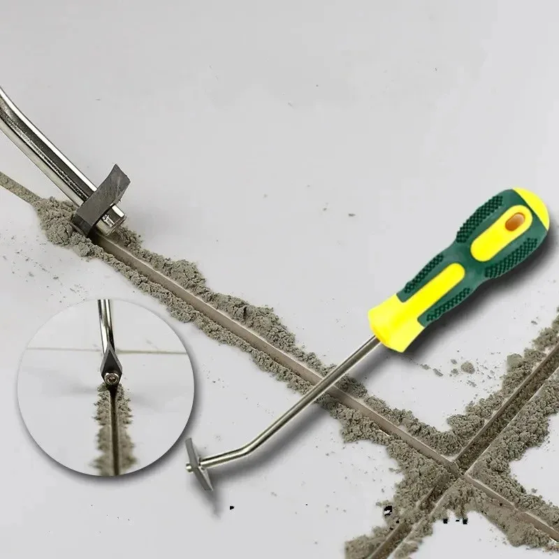 Replaceable Ceramic Tile Grout Remover Tungsten Steel Tiles Gap Cleaner Drill Bit for Floor Wall Seam Cement Cleaning Hand Tool image 3