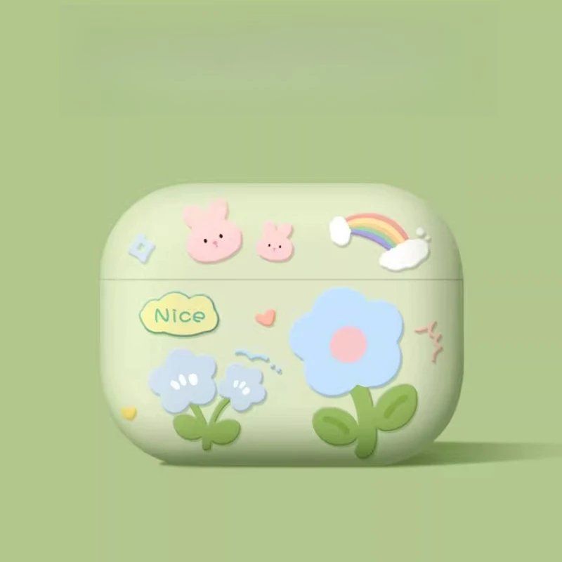 

Силиконовый мягкий чехол с милым цветком для AirPods Pro3 Pro2 Pro, защитный чехол для телефона AirPods 1, 2, 3, 4-го поколения, защита от падения