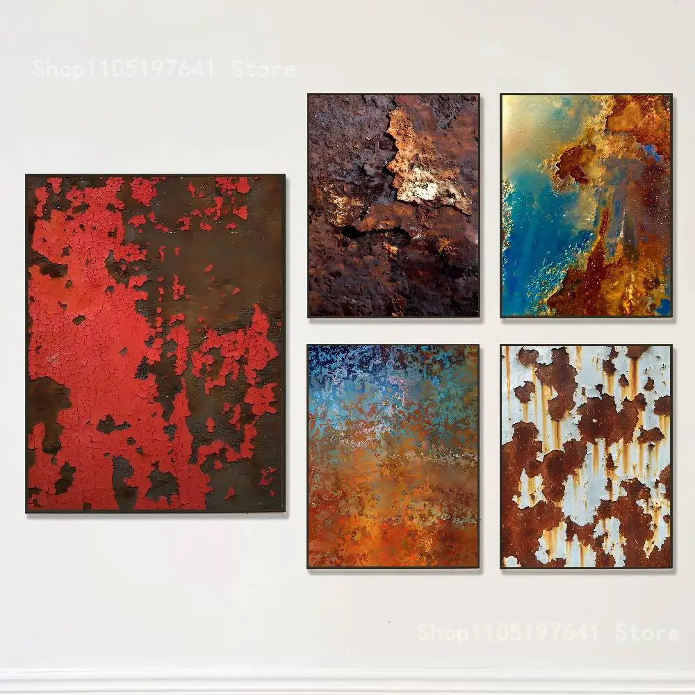 

Retro industrial rust Club Bar Paper Vintage Poster Wall Art Painting Bedroom Study Stickers