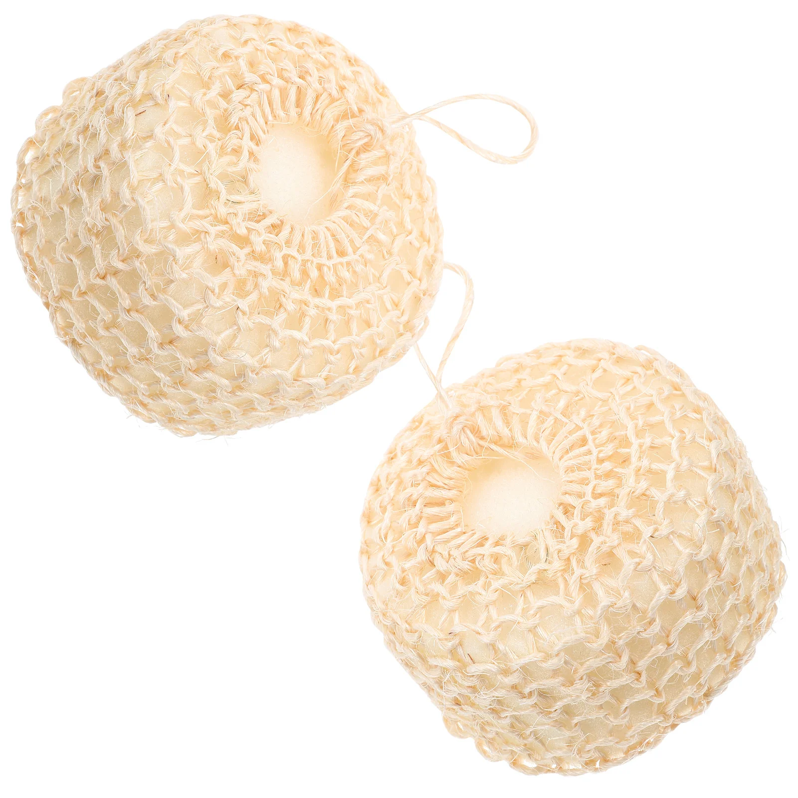 

2pcs Sisal Bath Balls Dense Mesh Bubbling Shower Scrubber Exfoliator For Body Cleaning Portable Bathing Supplies Shower Balls
