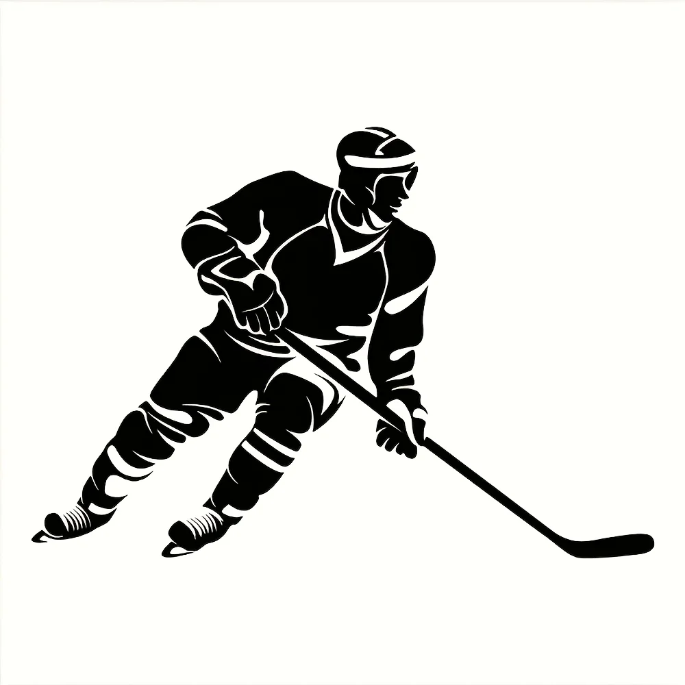1pc Hockey Player Car Stickers For Bumper Decor Car Stickers Vinyl Car Styling Auto Engine Cover Door Window Car Decal
