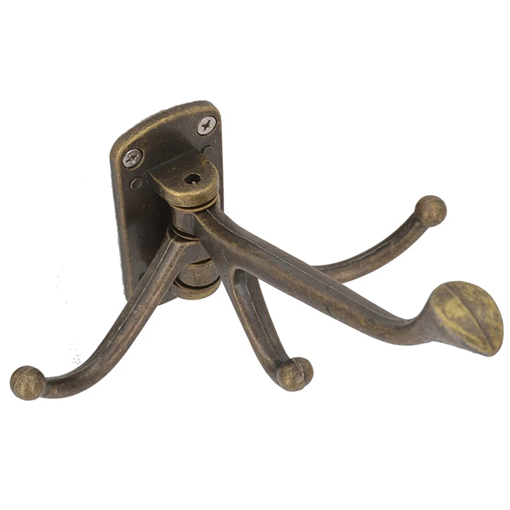 

Clothes Hanger Hook Bronze Swivel Coat Creative Folding Hangers Home Organization Multifunctional High Quality