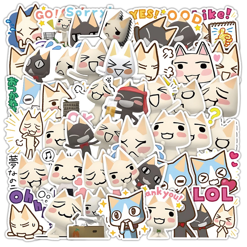 10/30/50pcs Inoue Toro Cat Stickers Cute Funny Cartoon Decals Decoration Toy DIY Guitar Suitcase Skateboard Kid Graffiti Sticker image 2