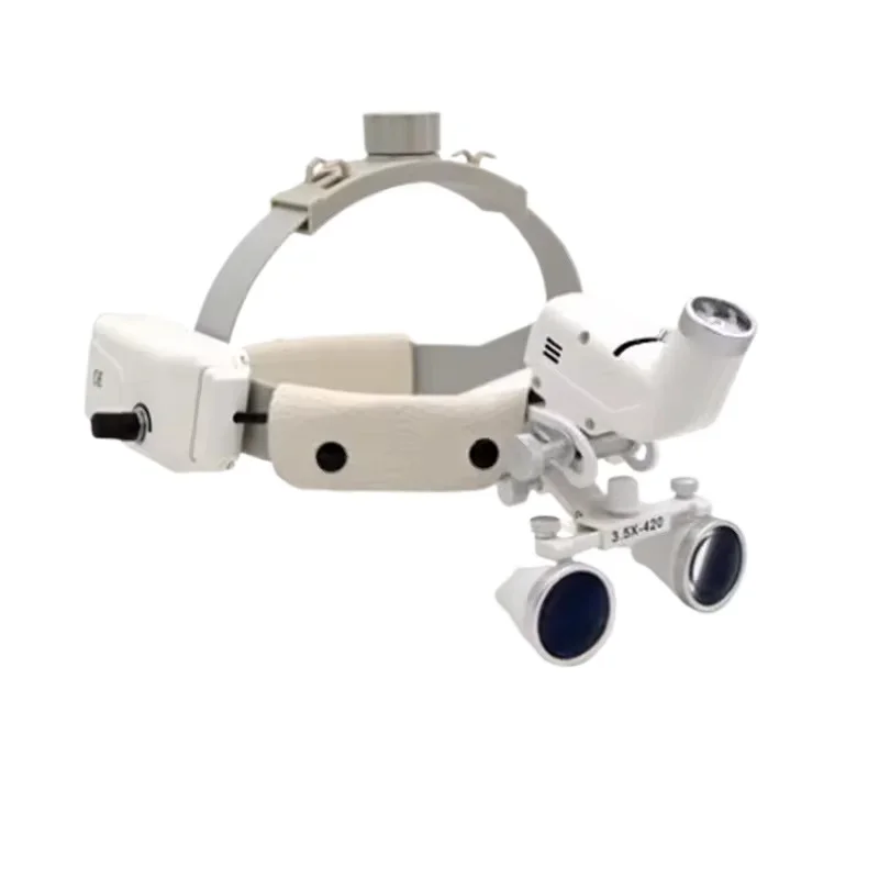 Dentals Surgical Loupes 5W Headlight 2.5X  3.5X Magnifying Glasses 420mm Dentals Lab Instruments